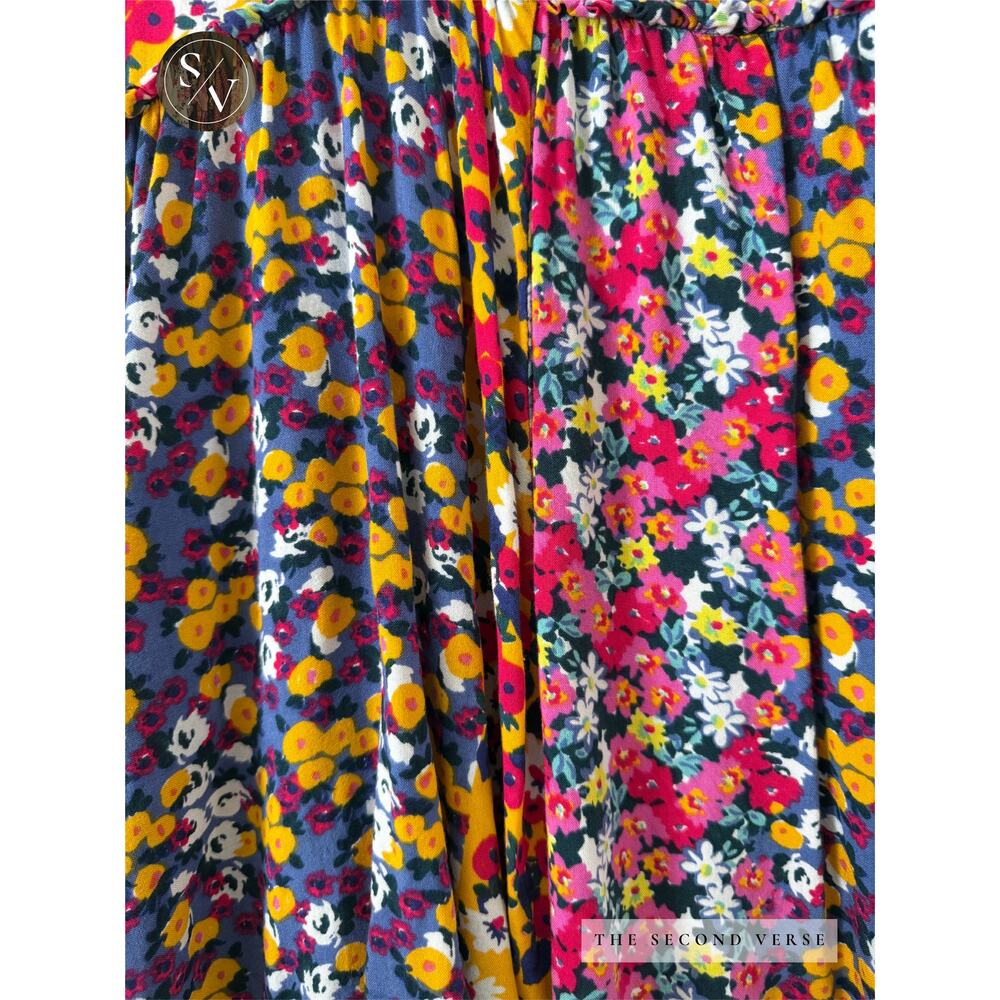 Patrons of Peace Multi Floral Tie Spaghetti Strap Dress Size Large - Picture 6 of 8